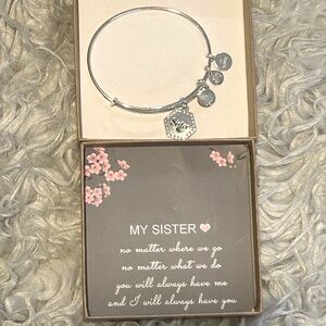 Sterling Silver 4 Charm "Sister" Bracelet NWOT
